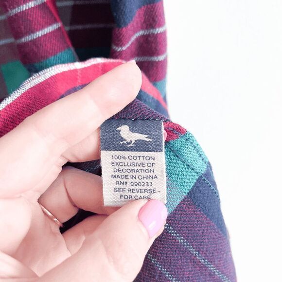 Modern Amusement Mens Shirt Casual Button Front Long Sleeve Plaid Red Large - Picture 4 of 7